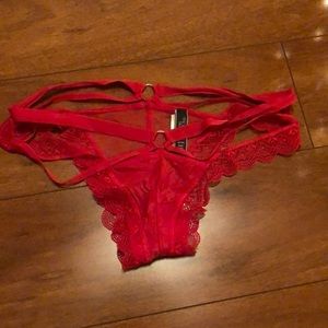 Victoria’s Secret red stringy strappy thong